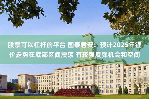 股票可以杠杆的平台 国泰君安：预计2025年锂价走势在底部区间震荡 有较强反弹机会和空间